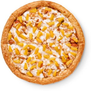 Gluténmentes lisztből készült Hawaii pizza képe